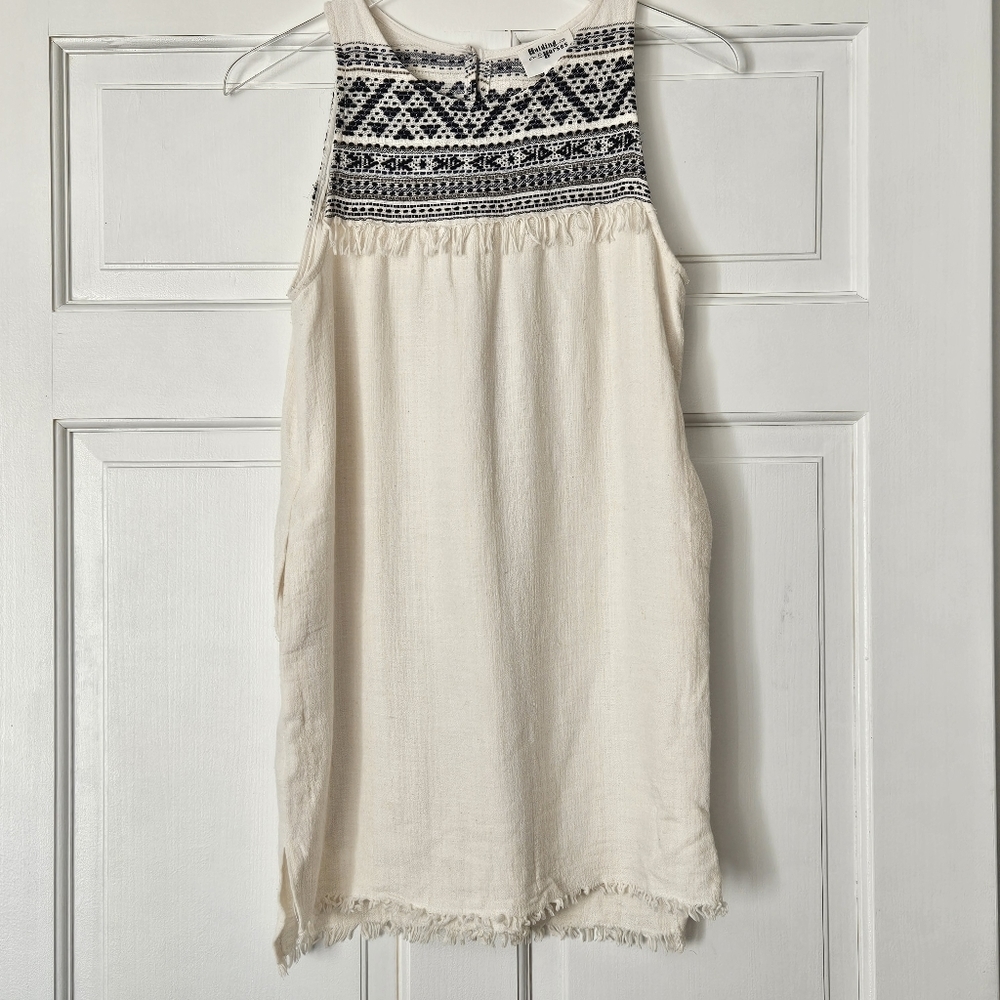 Anthropologie Holding Horses Embroidered & Fringed Tunic Top / Mini Dress XSP - Picture 2 of 11